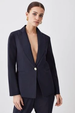 Karen Millen Petite Tailored Single Breasted Blazer