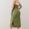 Karen Millen Plus Size Relaxed Tailored Belted Halter Column Midi Dress