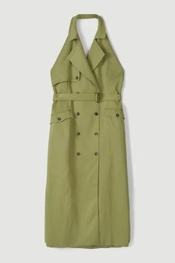 Karen Millen Plus Size Relaxed Tailored Belted Halter Column Midi Dress 9 Karen Millen Plus Size Relaxed Tailored Belted Halter Column Midi Dress -Karen Millen shop navy plus size relaxed tailored belted halter column midi dress 1 3