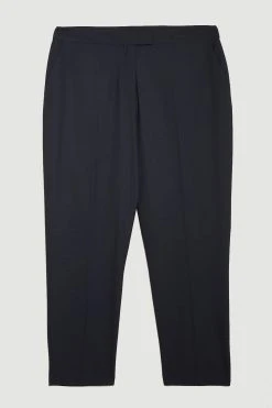 Karen Millen Plus Size Slim Leg Trouser -Karen Millen shop navy plus size slim leg trouser 1 2
