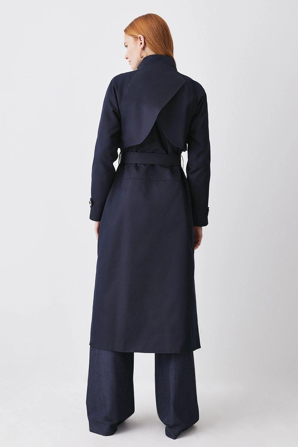 Karen Millen Storm Flap Belted Trench Coat 8 Karen Millen Storm Flap Belted Trench Coat - Image 6