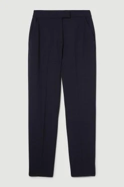 Karen Millen Tailored Slim Leg Trouser 10 Karen Millen Tailored Slim Leg Trouser -Karen Millen shop navy tailored slim leg trouser 1 2