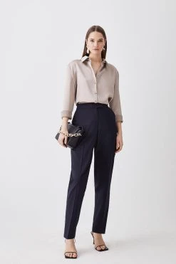 Karen Millen Tailored Slim Leg Trouser 13 Karen Millen Tailored Slim Leg Trouser -Karen Millen shop navy tailored slim leg trouser 1 5