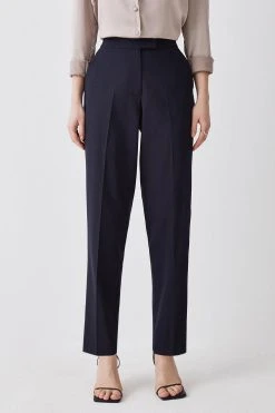 Karen Millen Tall Slim Leg Trouser -Karen Millen shop navy tall slim leg trouser 1 1