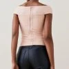 Karen Millen Sparkle Knitted Bandage Bardot Top 2 Karen Millen Sparkle Knitted Bandage Bardot Top -Karen Millen shop nude sparkle knitted bandage bardot top