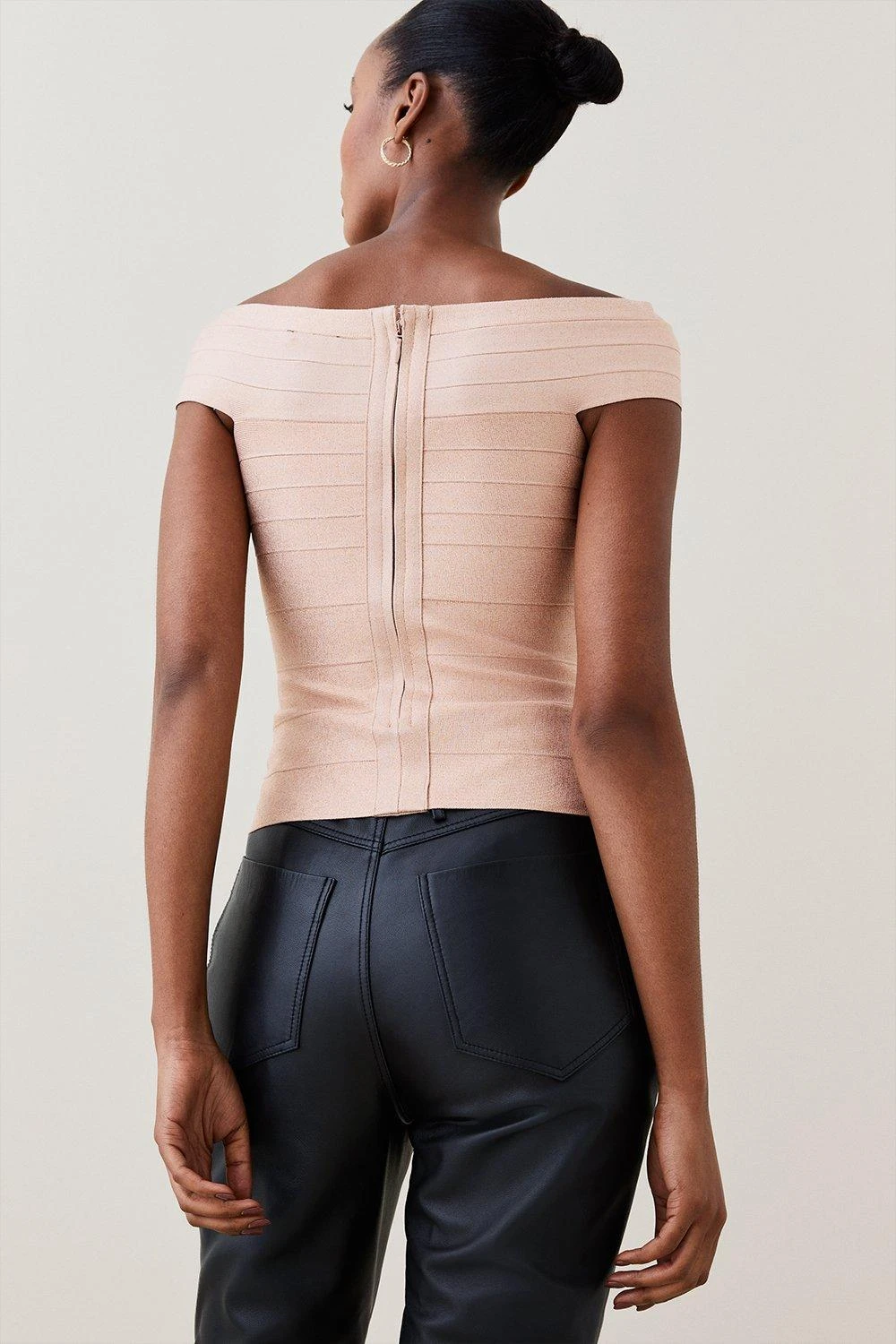 Karen Millen Sparkle Knitted Bandage Bardot Top 3 Karen Millen Sparkle Knitted Bandage Bardot Top