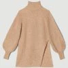 Karen Millen Premium Mohair Wool Blend Funnel Neck Knit Jumper 2 Karen Millen Premium Mohair Wool Blend Funnel Neck Knit Jumper -Karen Millen shop oatmeal premium mohair wool blend funnel neck knit jumper