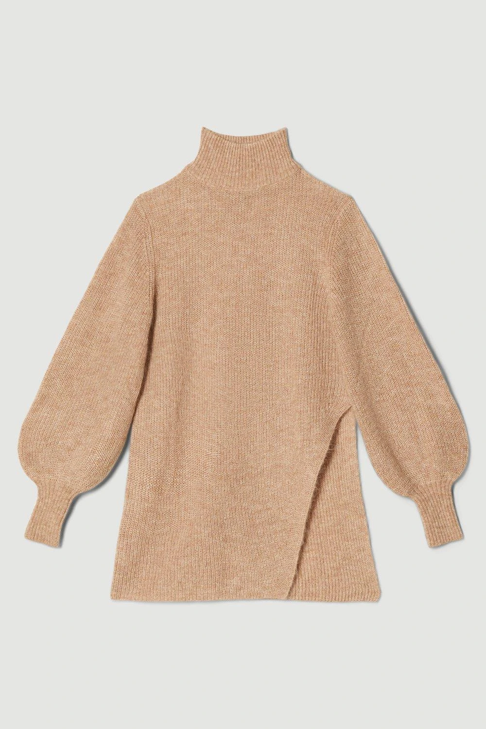 Karen Millen Premium Mohair Wool Blend Funnel Neck Knit Jumper 3 Karen Millen Premium Mohair Wool Blend Funnel Neck Knit Jumper