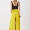 Karen Millen Petite Pleat Detail Wide Leg Trouser