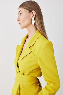 Karen Millen Petite Soft Drape Detail Blazer 13 Karen Millen Petite Soft Drape Detail Blazer -Karen Millen shop ochre petite soft drape detail blazer 5