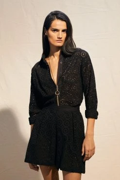 Karen Millen Beach Broderie Cover Up Shirt -Karen Millen shop orange beach broderie cover up shirt 1 5