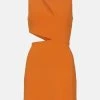 Karen Millen Figure Form Cut Out Mini Dress 2 Karen Millen Figure Form Cut Out Mini Dress -Karen Millen shop orange figure form cut out mini dress