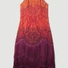 Karen Millen Petite Ombre Fringe Strappy Beaded Maxi Dress 2 Karen Millen Petite Ombre Fringe Strappy Beaded Maxi Dress -Karen Millen shop orange petite ombre fringe strappy beaded maxi dress