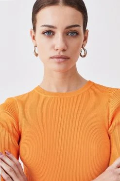 Karen Millen Petite Rib Knitted Skater Mini Dress