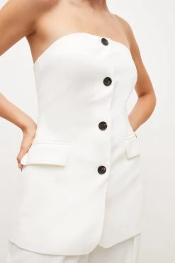 Karen Millen Relaxed Tailored Bandeau Bodice -Karen Millen shop orange relaxed tailored bandeau bodice 1