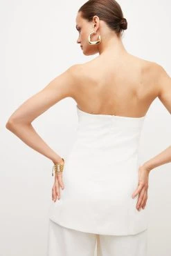 Karen Millen Relaxed Tailored Bandeau Bodice -Karen Millen shop orange relaxed tailored bandeau bodice 3