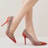 Karen Millen Satin Diamante Tassel Heel 2 Karen Millen Satin Diamante Tassel Heel -Karen Millen shop orange satin diamante tassel heel