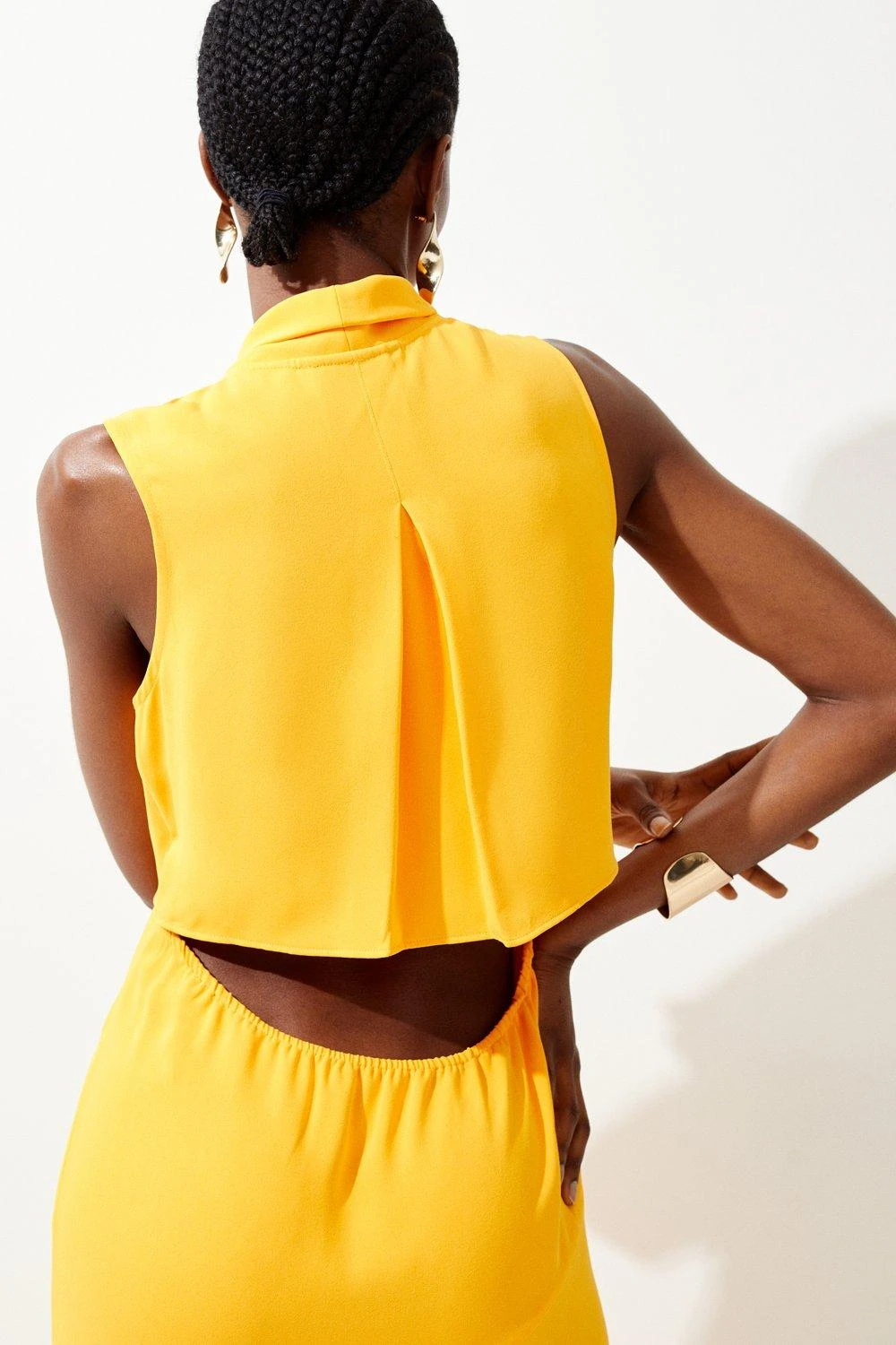 Karen Millen Tall Cowl Neck Woven Crepe Midi Dress 6 Karen Millen Tall Cowl Neck Woven Crepe Midi Dress - Image 4