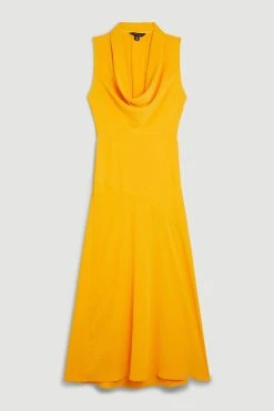 Karen Millen Tall Cowl Neck Woven Crepe Midi Dress 13 Karen Millen Tall Cowl Neck Woven Crepe Midi Dress -Karen Millen shop orange tall cowl neck woven crepe midi dress 5