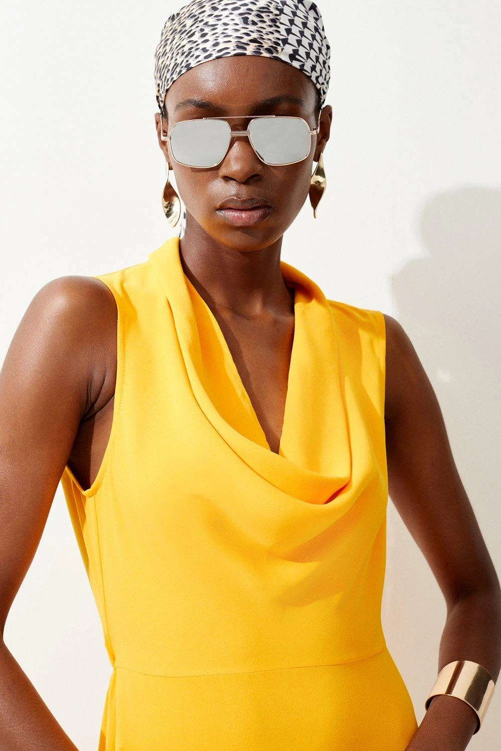 Karen Millen Tall Cowl Neck Woven Crepe Midi Dress 3 Karen Millen Tall Cowl Neck Woven Crepe Midi Dress