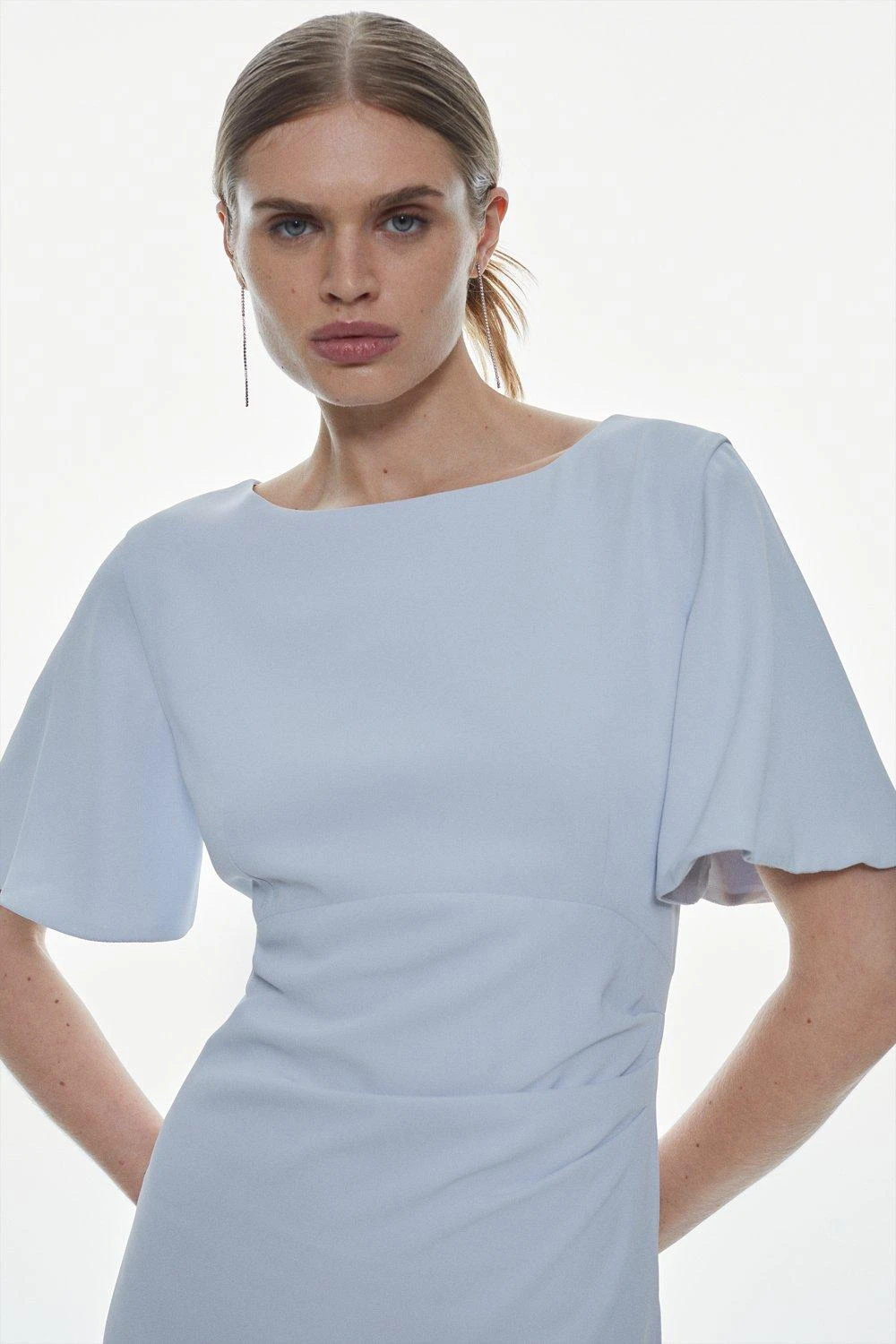 Karen Millen Tall Premium Crepe Flare Sleeve Midi Dress 7 Karen Millen Tall Premium Crepe Flare Sleeve Midi Dress - Image 5