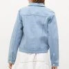 Karen Millen Petite Denim Classic Western Jacket -Karen Millen shop pale wash petite denim classic western jacket