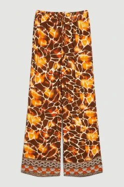 Karen Millen Petite Mixed Animal Woven Wide Leg Trouser 10 Karen Millen Petite Mixed Animal Woven Wide Leg Trouser -Karen Millen shop petite mixed animal woven wide leg trouser 3