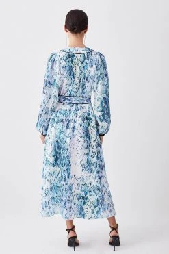 Karen Millen Petite Soft Snake Print Satin Piped Zip Front Midi Dress -Karen Millen shop petite soft snake print satin piped zip front midi dress 2