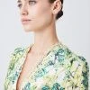 Karen Millen Petite Trailing Floral Woven Plunge Maxi Dress -Karen Millen shop petite trailing floral woven plunge maxi dress