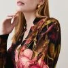Karen Millen Photographic Floral Woven Blouse -Karen Millen shop photographic floral woven blouse
