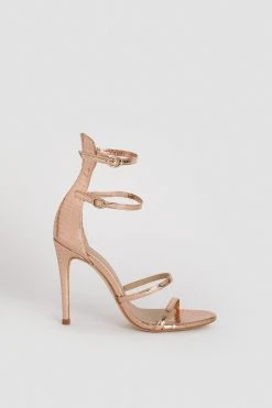 Karen Millen 4 Strap Croc Sandal