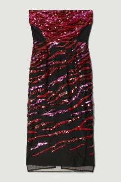 Karen Millen Abstract Sequin And Embroidery Bandeau Dress 11 Karen Millen Abstract Sequin And Embroidery Bandeau Dress -Karen Millen shop pink abstract sequin and embroidery bandeau dress 1 4