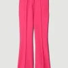 Karen Millen Compact Crepe Kickflare Trouser -Karen Millen shop pink compact crepe kickflare trouser