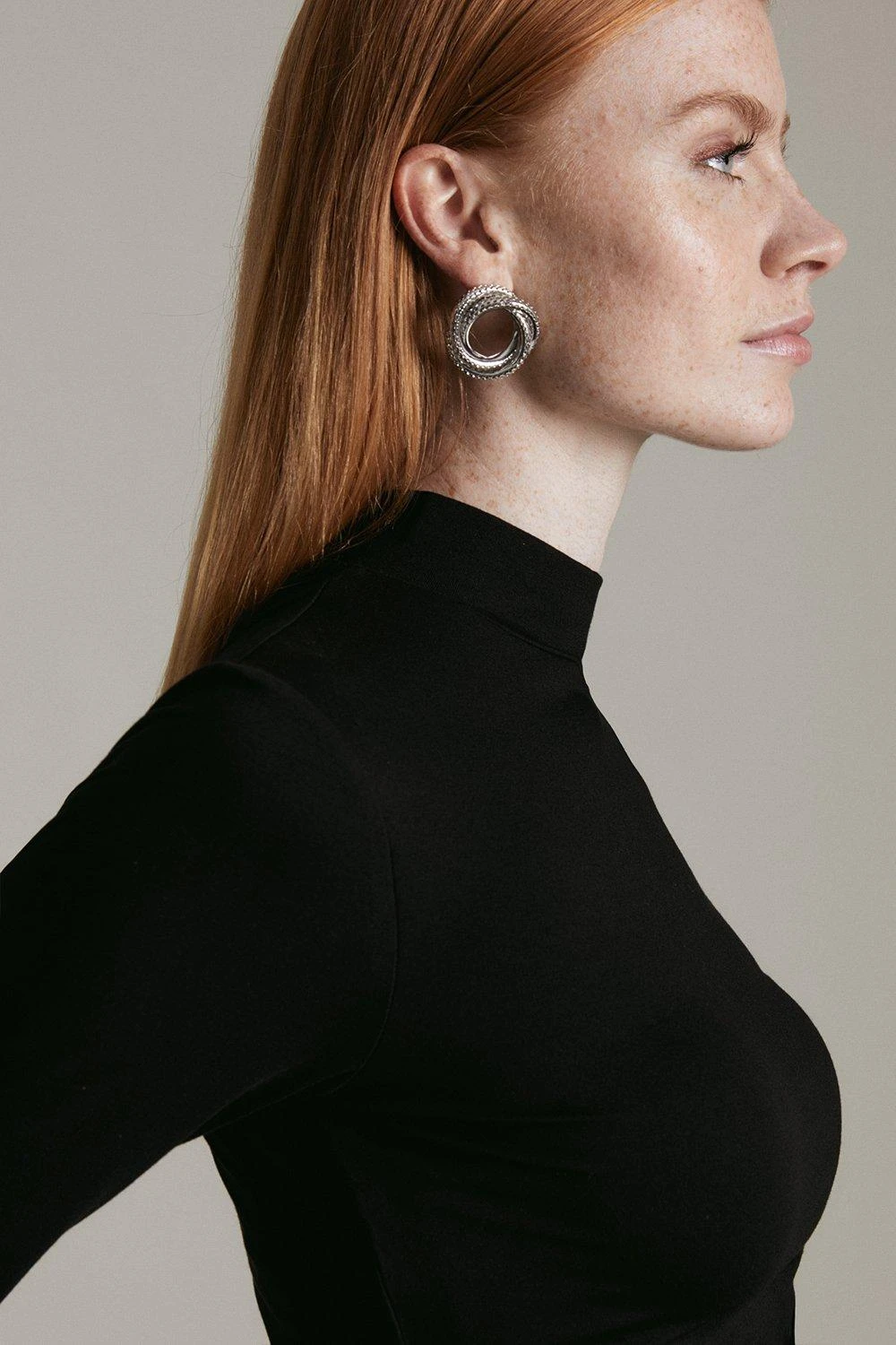 Karen Millen Funnel Neck Long Sleeve Viscose Blend Jersey Top 3 Karen Millen Funnel Neck Long Sleeve Viscose Blend Jersey Top