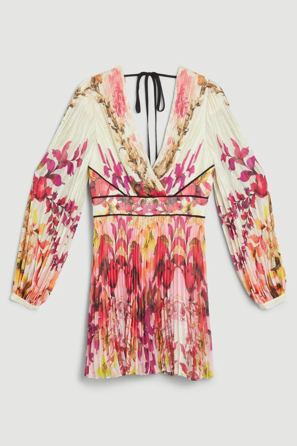 Karen Millen Mirrored Ombre Floral Pleat Drama Woven Mini Dress 7 Karen Millen Mirrored Ombre Floral Pleat Drama Woven Mini Dress - Image 5