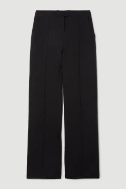Karen Millen Stretch Cady High Rise Wide Leg Trouser