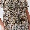 Karen Millen Plus Size Snake Print Mesh Jersey Midaxi Dress