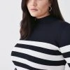 Karen Millen Plus Size Stripe Rib Knit Belted Mini Dress 2 Karen Millen Plus Size Stripe Rib Knit Belted Mini Dress -Karen Millen shop plus size stripe rib knit belted mini dress