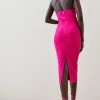 Karen Millen Bandage Knit Halter Neck Figure Form Dress 2 Karen Millen Bandage Knit Halter Neck Figure Form Dress -Karen Millen shop purple bandage knit halter neck figure form dress
