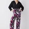 Karen Millen Butterfly Print Woven Wide Leg Trouser -Karen Millen shop purple butterfly print woven wide leg trouser