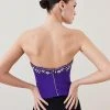 Karen Millen Petite Crystal Embellished Cady Bustier -Karen Millen shop purple petite crystal embellished cady bustier