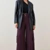 Karen Millen Utility Viscose Twill Combat Trouser 1 Karen Millen Utility Viscose Twill Combat Trouser -Karen Millen shop purple utility viscose twill combat trouser