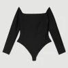 Karen Millen Bandage Form Fitting Bardot Bodysuit