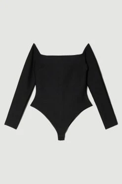 Karen Millen Bandage Form Fitting Bardot Bodysuit