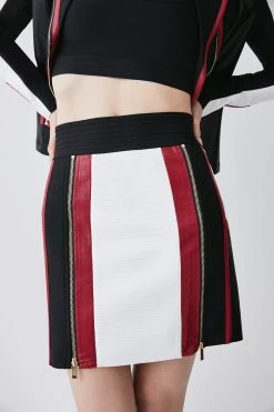 Karen Millen Bandage Knit Mini Skirt -Karen Millen shop red bandage knit mini skirt 5