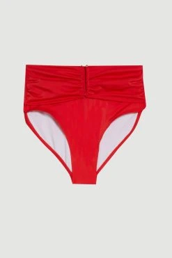 Karen Millen Gold Trim Bikini Bottoms -Karen Millen shop red gold trim bikini bottoms 2