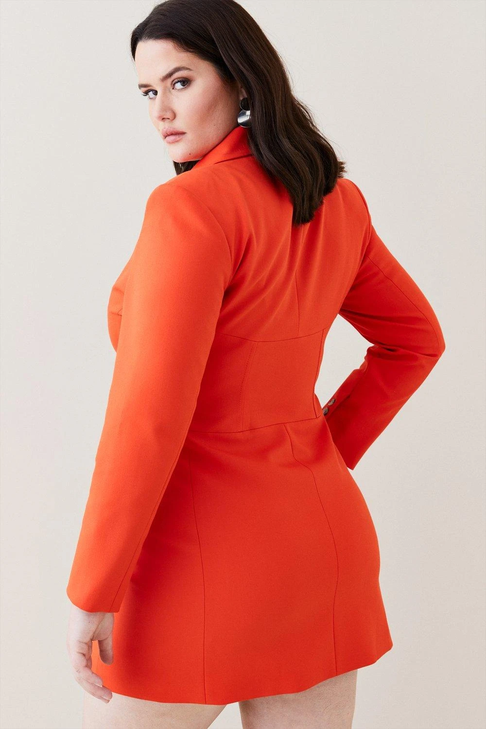 Karen Millen Plus Size Corset Waist Blazer Mini Dress 5 Karen Millen Plus Size Corset Waist Blazer Mini Dress - Image 3