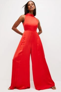 Karen Millen Soft Tailored Pleated Panel Jumpsuit