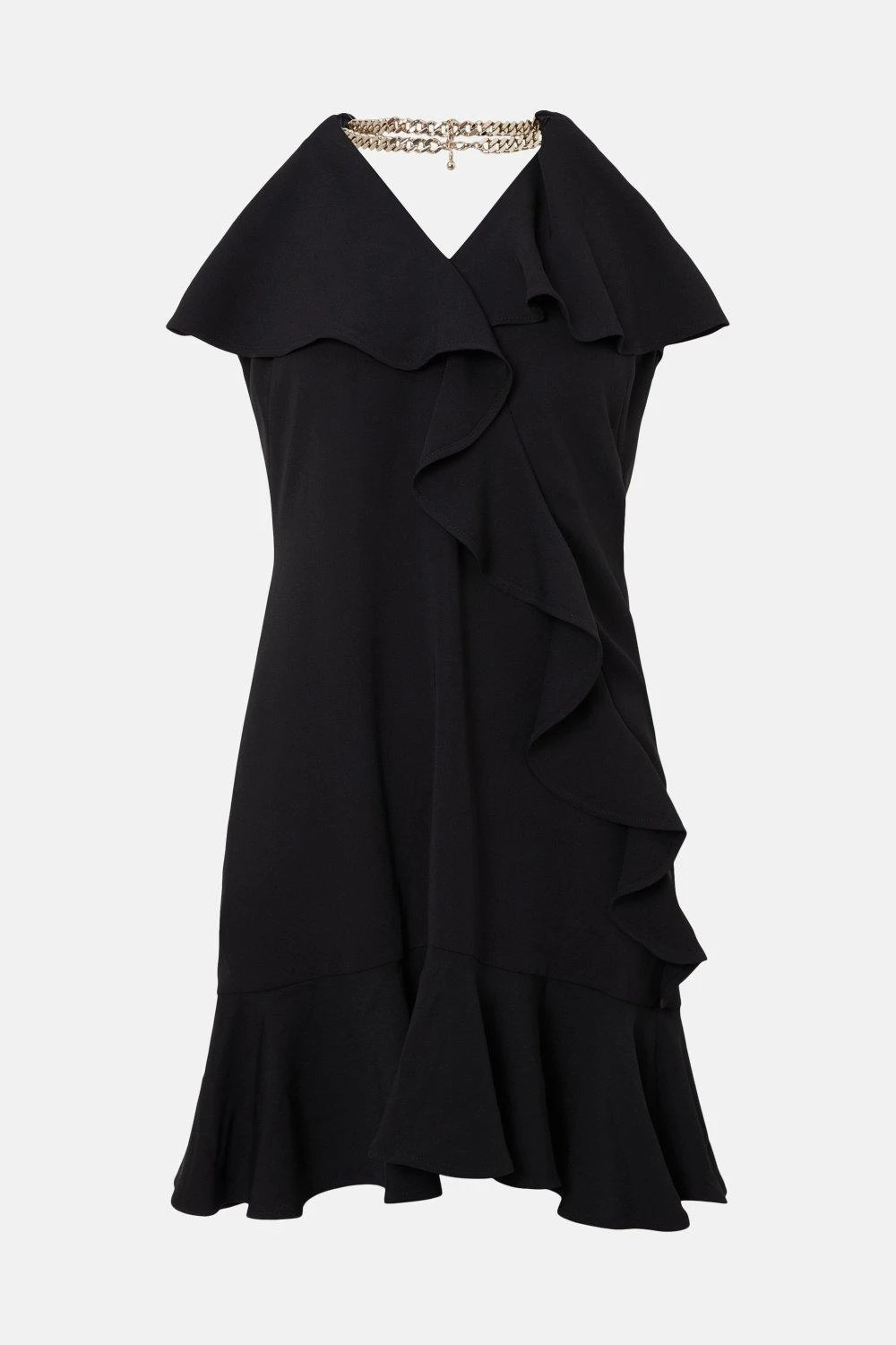 Karen Millen Soft Tailored Waterfall Chain Detail Mini Dress 4 Karen Millen Soft Tailored Waterfall Chain Detail Mini Dress - Image 2