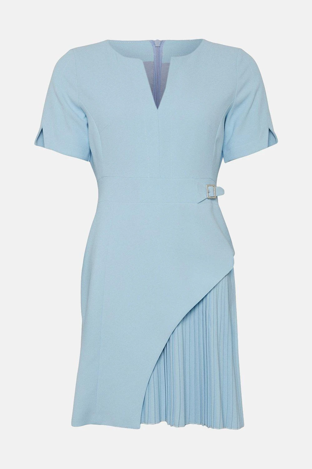 Karen Millen Tailored Military Pleat Short Sleeve Mini Dress 4 Karen Millen Tailored Military Pleat Short Sleeve Mini Dress - Image 2